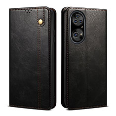 Leather Case Stands Flip Cover Holder B01S for Huawei P50 Black