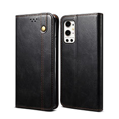 Leather Case Stands Flip Cover Holder B01S for OnePlus 9 Pro 5G Black