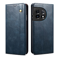 Leather Case Stands Flip Cover Holder B01S for OnePlus Ace 2 5G Blue