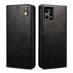 Leather Case Stands Flip Cover Holder B01S for Oppo F21s Pro 4G Black
