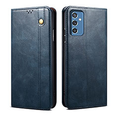 Leather Case Stands Flip Cover Holder B01S for Samsung Galaxy A04s Blue