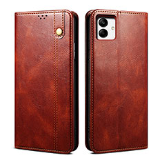 Leather Case Stands Flip Cover Holder B01S for Samsung Galaxy A05 Brown
