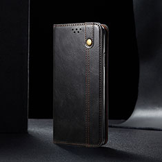 Leather Case Stands Flip Cover Holder B01S for Samsung Galaxy F12 Black