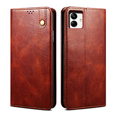 Leather Case Stands Flip Cover Holder B01S for Samsung Galaxy M04 Brown