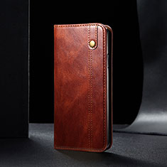 Leather Case Stands Flip Cover Holder B01S for Samsung Galaxy M14 5G Brown