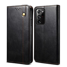 Leather Case Stands Flip Cover Holder B01S for Samsung Galaxy S20 Plus 5G Black