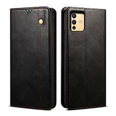 Leather Case Stands Flip Cover Holder B01S for Vivo V23 5G Black
