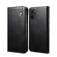 Leather Case Stands Flip Cover Holder B01S for Xiaomi Mi 11X 5G Black