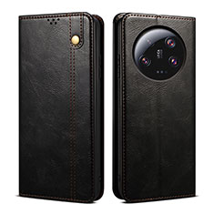 Leather Case Stands Flip Cover Holder B01S for Xiaomi Mi 13 Ultra 5G Black
