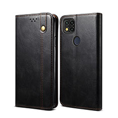 Leather Case Stands Flip Cover Holder B01S for Xiaomi Redmi 10A 4G Black