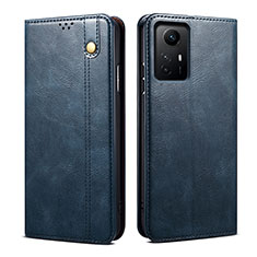 Leather Case Stands Flip Cover Holder B01S for Xiaomi Redmi Note 12S Blue