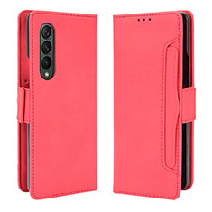 Leather Case Stands Flip Cover Holder B01Y for Samsung Galaxy Z Fold4 5G Red