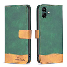 Leather Case Stands Flip Cover Holder B02F for Samsung Galaxy A04 4G Green