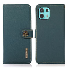 Leather Case Stands Flip Cover Holder B02H for Motorola Moto Edge 20 Lite 5G Green