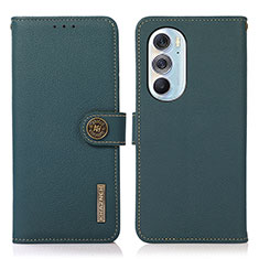 Leather Case Stands Flip Cover Holder B02H for Motorola Moto Edge 30 Pro 5G Green