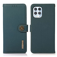 Leather Case Stands Flip Cover Holder B02H for Motorola Moto G100 5G Green