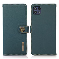 Leather Case Stands Flip Cover Holder B02H for Motorola Moto G50 5G Green