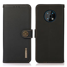 Leather Case Stands Flip Cover Holder B02H for Nokia G50 5G Black