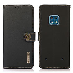 Leather Case Stands Flip Cover Holder B02H for Nokia XR20 Black