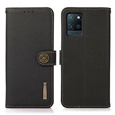 Leather Case Stands Flip Cover Holder B02H for Realme V11s 5G Black