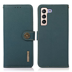 Leather Case Stands Flip Cover Holder B02H for Samsung Galaxy S22 Plus 5G Green
