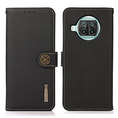 Leather Case Stands Flip Cover Holder B02H for Xiaomi Mi 10T Lite 5G Black