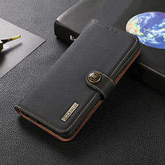 Leather Case Stands Flip Cover Holder B02H for Xiaomi Mi 12S Ultra 5G Black