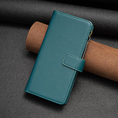 Leather Case Stands Flip Cover Holder B03F for Nokia C22 Green