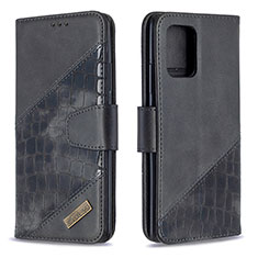Leather Case Stands Flip Cover Holder B03F for Samsung Galaxy S10 Lite Black