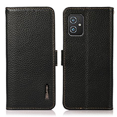 Leather Case Stands Flip Cover Holder B03H for Asus ZenFone 8 Mini Black