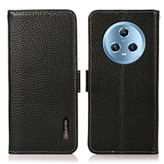 Leather Case Stands Flip Cover Holder B03H for Huawei Honor Magic5 5G Black