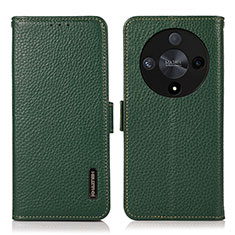 Leather Case Stands Flip Cover Holder B03H for Huawei Honor Magic6 Lite 5G Green