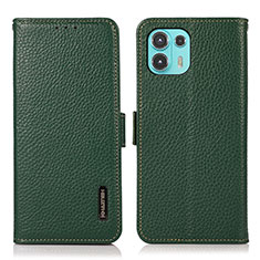 Leather Case Stands Flip Cover Holder B03H for Motorola Moto Edge 20 Lite 5G Green