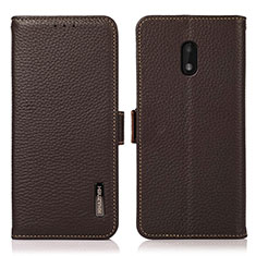 Leather Case Stands Flip Cover Holder B03H for Nokia C01 Plus Brown