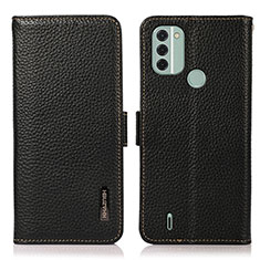 Leather Case Stands Flip Cover Holder B03H for Nokia C31 Black