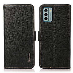 Leather Case Stands Flip Cover Holder B03H for Nokia G22 Black