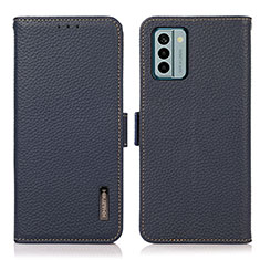 Leather Case Stands Flip Cover Holder B03H for Nokia G22 Blue