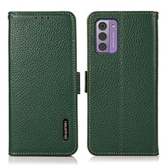 Leather Case Stands Flip Cover Holder B03H for Nokia G310 5G Green