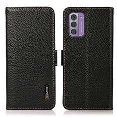 Leather Case Stands Flip Cover Holder B03H for Nokia G42 5G Black