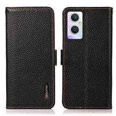 Leather Case Stands Flip Cover Holder B03H for OnePlus Nord N20 5G Black