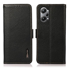 Leather Case Stands Flip Cover Holder B03H for Oppo K10 Pro 5G Black