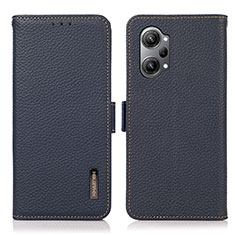 Leather Case Stands Flip Cover Holder B03H for Oppo K10 Pro 5G Blue