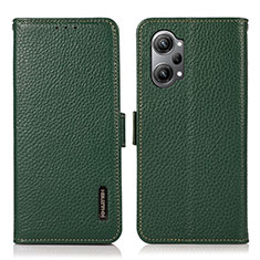 Leather Case Stands Flip Cover Holder B03H for Oppo K10 Pro 5G Green