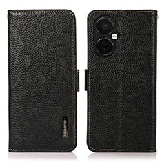 Leather Case Stands Flip Cover Holder B03H for Oppo K11x 5G Black
