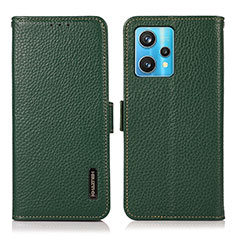 Leather Case Stands Flip Cover Holder B03H for Realme 9 Pro+ Plus 5G Green