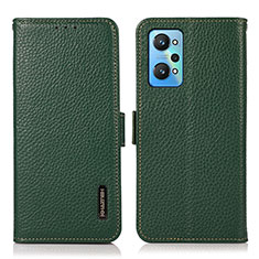 Leather Case Stands Flip Cover Holder B03H for Realme GT Neo 3T 5G Green
