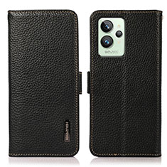 Leather Case Stands Flip Cover Holder B03H for Realme GT2 Pro 5G Black