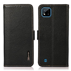 Leather Case Stands Flip Cover Holder B03H for Realme Narzo 50i Black