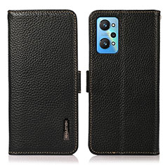 Leather Case Stands Flip Cover Holder B03H for Realme Q5 Pro 5G Black