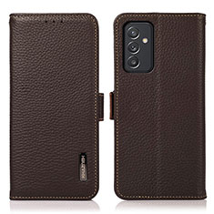Leather Case Stands Flip Cover Holder B03H for Samsung Galaxy A25 5G Brown